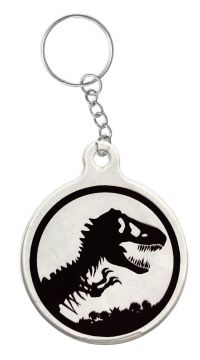 Jurassic Park Dinosaur Skeleton Silhouette  Keychain